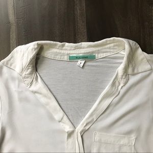 Pleione Half Sleeve White Blouse